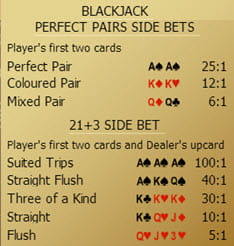 Live Blackjack Payouts for Special Sidebets